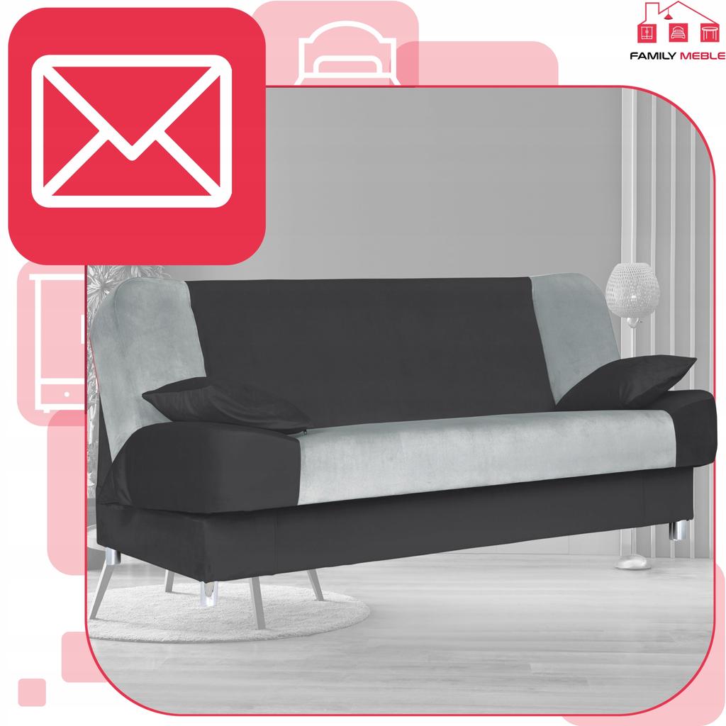Kanapa sofa Sara Duo rozkładana wersalka spania bonell łóżko Family meble