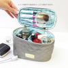 At First Vanity Makeup Cosmetic Shiny AF8337 Pouch, Pouch, Pouch, Gray,