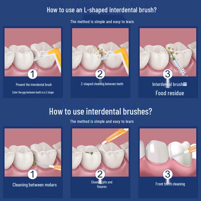 Little Deer Mom Classic L-shape Interdental Brushes 0.6mm