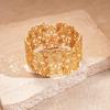 Flower Zinc Zinc Alloy Metal Wide Bangle Hollow Exaggerated Bracelet Creative Metal Cuff Bangles  Lady