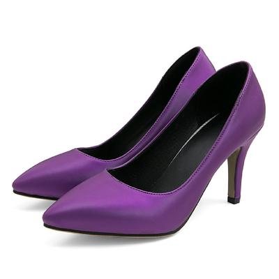 Klassische Seide High Heels Pumps Schuhe Frau Spitzschuh Nude Lila Damen Absatz Party Büro Hochzeitsschuhe Damen 2024 Frühling