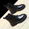 Martin boots women's 2025 new spring and autumn single boots platform cotton shoes women's winter velvet short boots locomotive boots