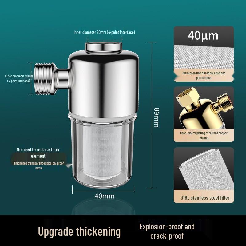 Household Tap Water Pre-filter for Washers, Heaters, and Purifiers