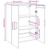Wall Cabinet 2 pcs Artisan Oak 69.5 x 34 x 90 cm Particleboard