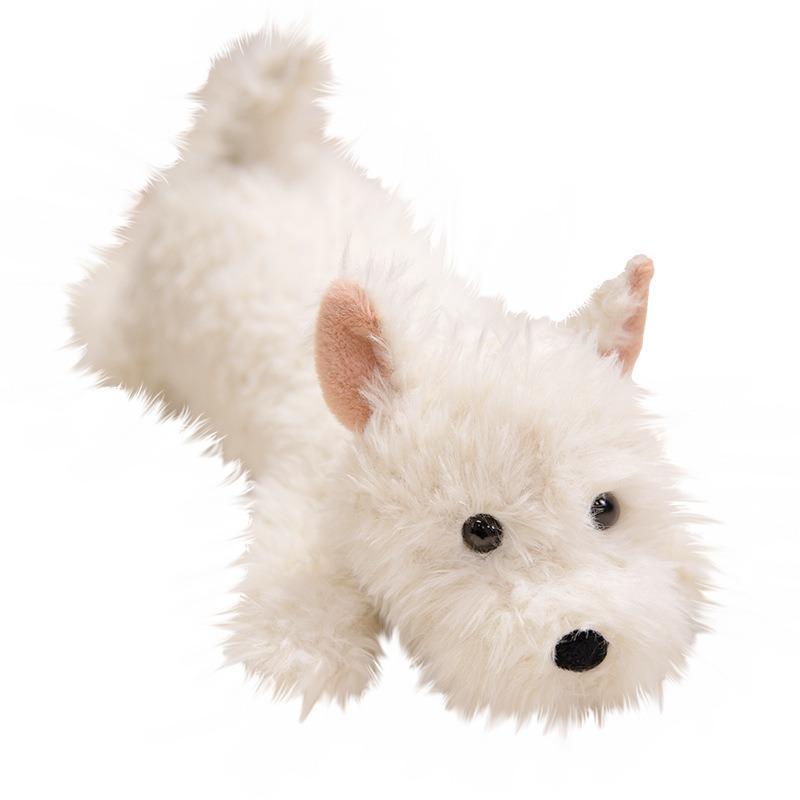 45CM Cute Schnauzer Dogs Plush Doll Cartoon Soft Stuffed Toys Pillow Kids Accompany Sleep Cloth Doll Toy Birthday Holiday Gift