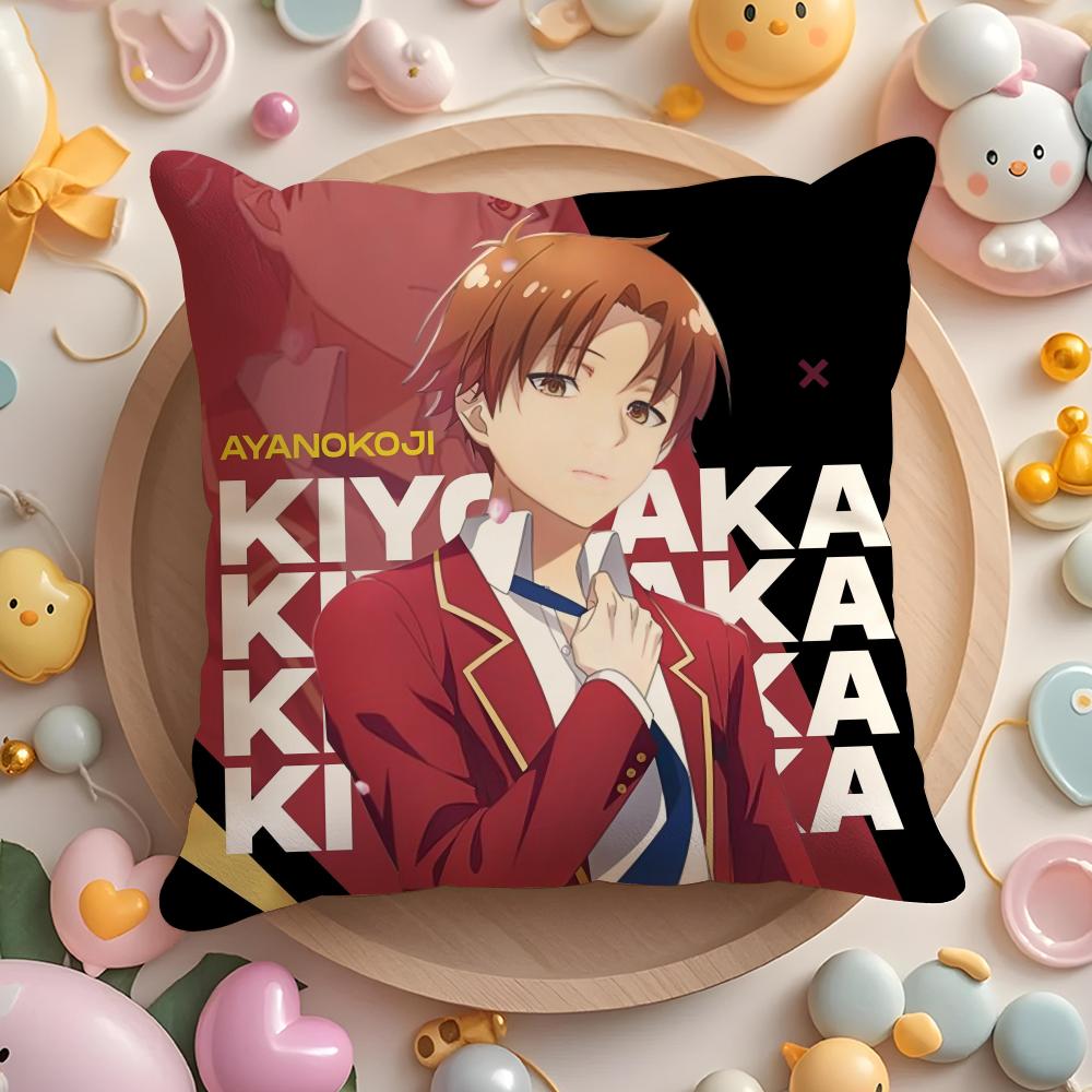 Federa Cuscino Anime Classroom Of The Elite per Casa e Auto, Federa Cuscino Multi-Scena - Reversibile, Morbida e Resistente per l'Uso Quotidiano