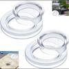 A95I,2Set Umbrella Hole Rings Umbrella Hole Ring With Cap Sleeve Umbrella Plug Cap Sleeve Outdoor Table Hole Cover Dust Plug