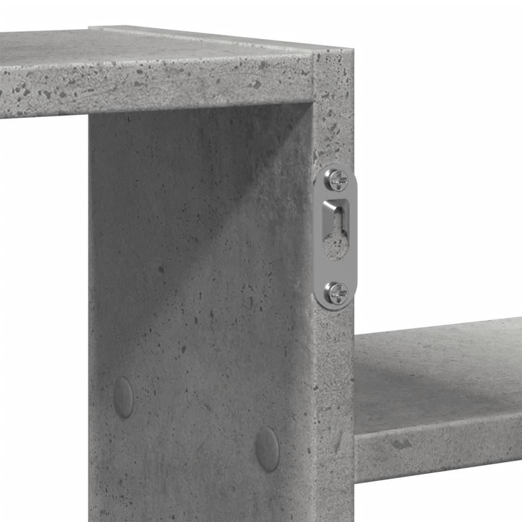 Wall Shelf Concrete Gray 104x15x49 cm Engineered Wood