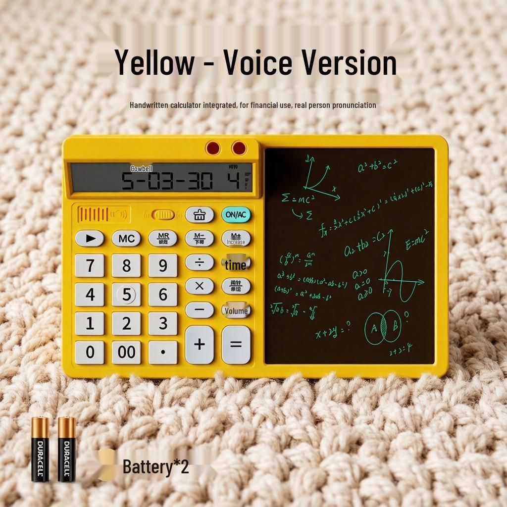 Multifunctional Large Screen Calculator with Handwriting Board for Finance, Office Notes, and Drawing