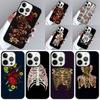 HUMAN ANATOMY Heart Flower Phone Case For iPhone 17 Air 16 16e 15 13 14 Pro Max 11 12 Plus 2022 MAX Shell Cover Coque