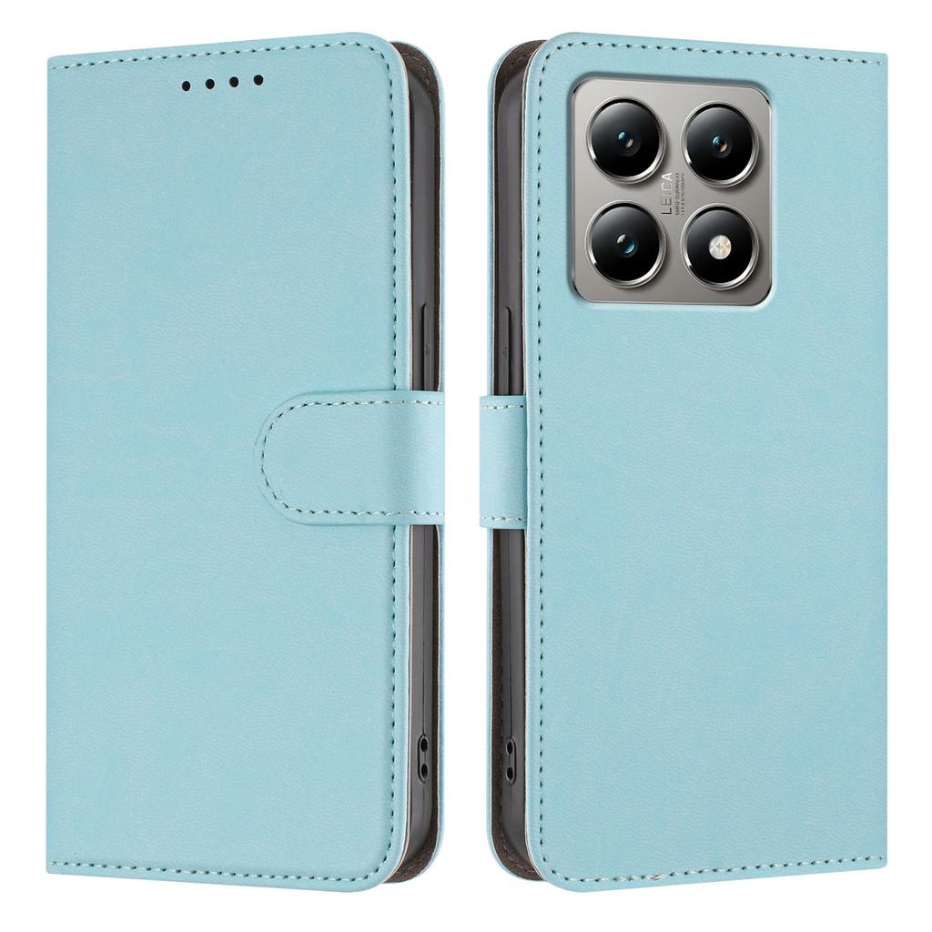For Xiaomi 15T Leather Case Solid Color Phone Cover with Wallet