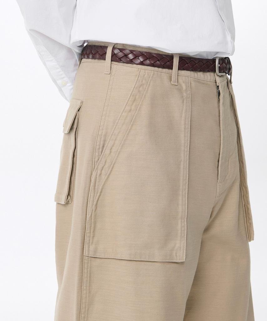 MUSINSA STANDARD Back Satin Bellows Pocket Fatigue Pants [Beige]