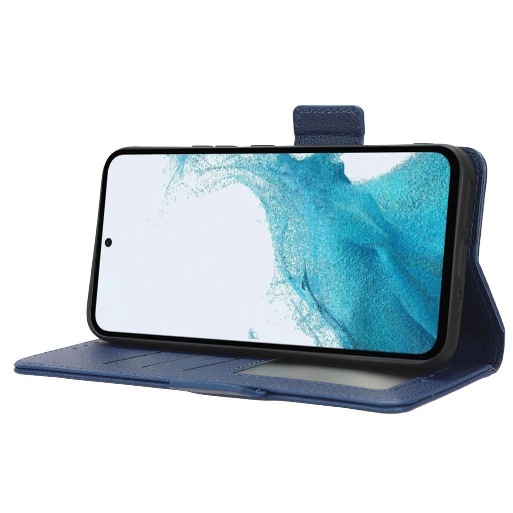 For Samsung Galaxy A54 5G Mobile Phone Cover Wallet Stand Litchi Texture PU Leather Dual Magnetic Clasp Phone Case