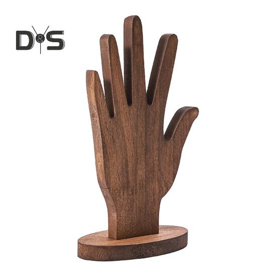 

Подставка для ювелирных изделий, держатель для демонстрации пальцев и рук, прочная конструкция, высокая устойчивость, многоцелевая декоративная деревянная стойка для демонстрации ювелирных изделий в форме руки