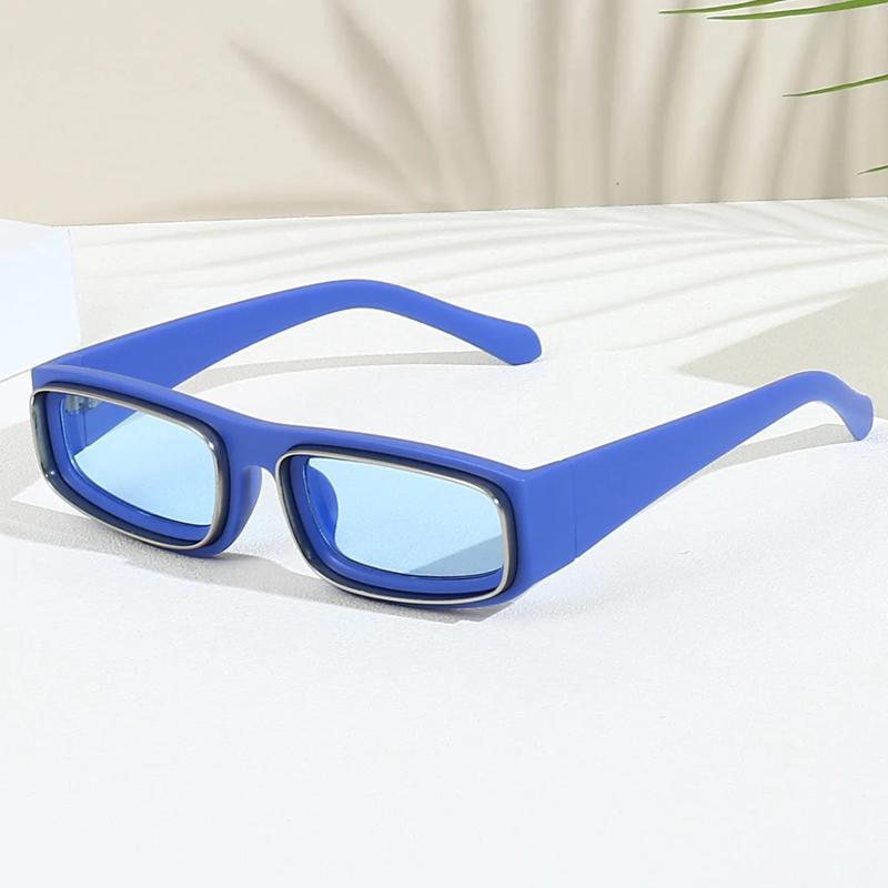 Occhiali da Sole Uomo alla Moda Lusso Rettangolari Piccoli Designer Quadrati Retrò UV400 Lenti Occhiali Moda per Uomo