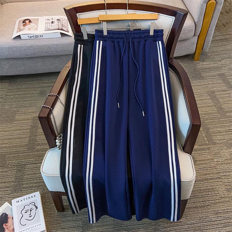 

Прямые зауженные брюки большого размера для полных девушек - Доступны в размерах 200/260/300 Цзинь 7XL чёрный