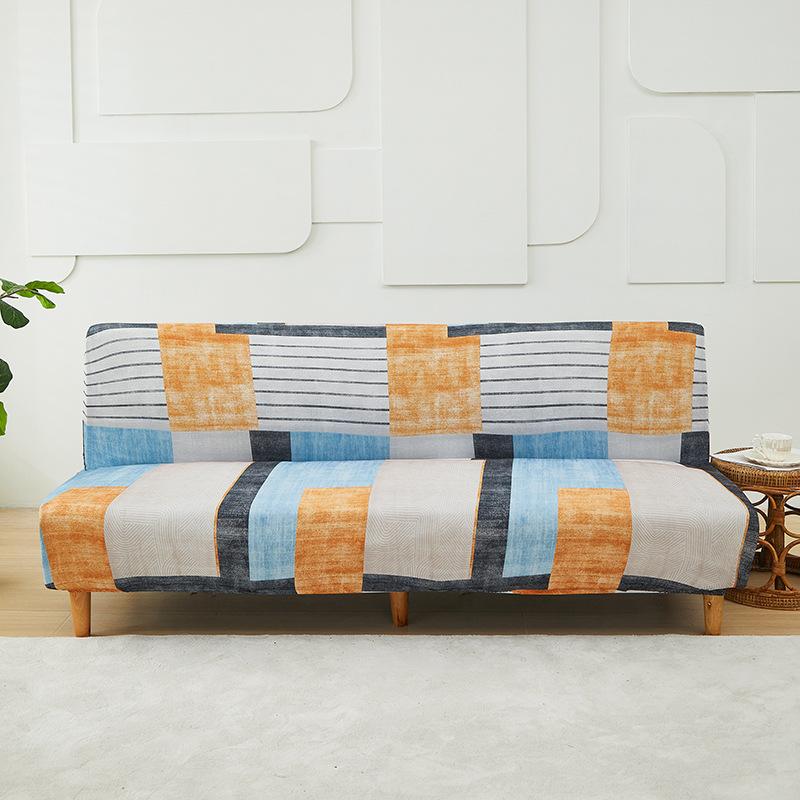 Neng Full Cover Sofa Bed Cover Simple Folding Armless Elastic Sofa Cover Fabric All-Inclusive Universal Cover