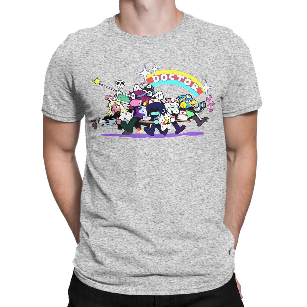 Deltarune Cartoon Mens T Shirts  Cool Tee Shirt Short Sleeve Crew Neck TShirts Pure Cotton Birthday Present Tops
