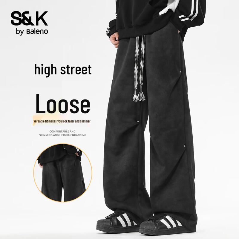 Baleno Men s S&K Series High Street Wide-Leg Casual Sweatpants 4XL