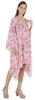 Moomaya Women  s Short Hoodie Kaftan Loose Tunic Kimono Sleeve Mini Beach Cover Up