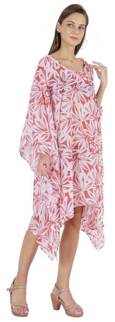 Moomaya Women  s Short Hoodie Kaftan Loose Tunic Kimono Sleeve Mini Beach Cover Up