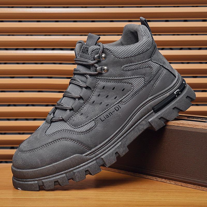 New Men's Shoes Korean Style Boots Fashionable Men's Martin Boots Trendy Casual Shoes British Style Work Shoes