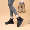 Thick-soled Thickened Velvet Snow Boots Women's New Winter Waterproof Side Zipper Fur Integrated Warm and Non-slip Cotton Shoes