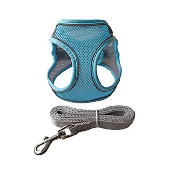 Guinzaglio per animali domestici con design riflettente notturno Rete jacquard traspirante Facile da indossare e togliere Attività all'aperto Guinzaglio per cani