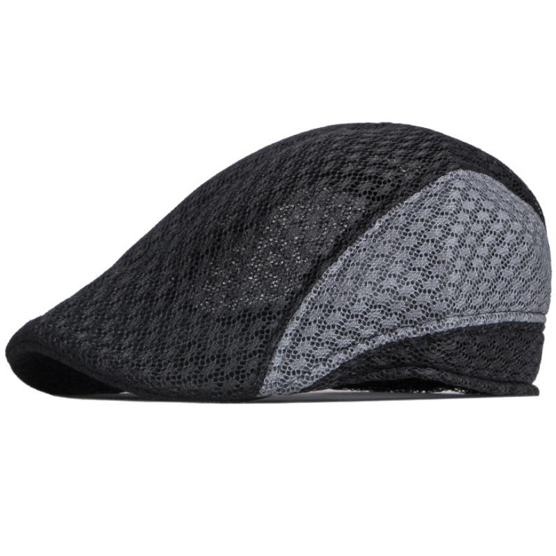 HT3706 Berretti per Uomo Donna Trucker Primavera Estate Cappellino in Rete Maschio Femmina Traspirante Taglia Larga Berretto Piatto Unisex Berretto Berretto Taglia Grande