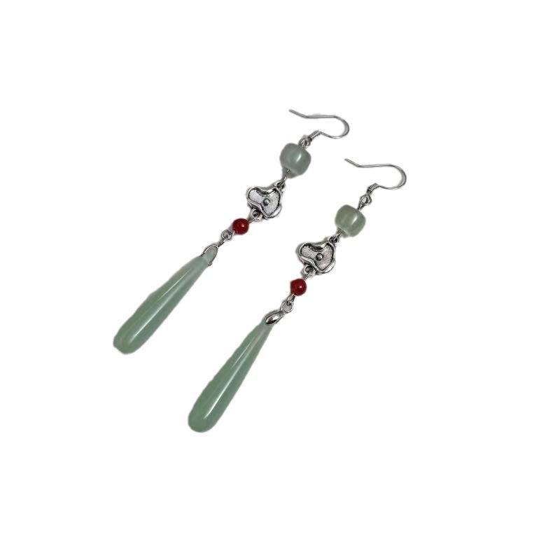 Song Dynasty ethnic style fringed earrings tide cold earrings ancient style cheongsam Hanfu earrings