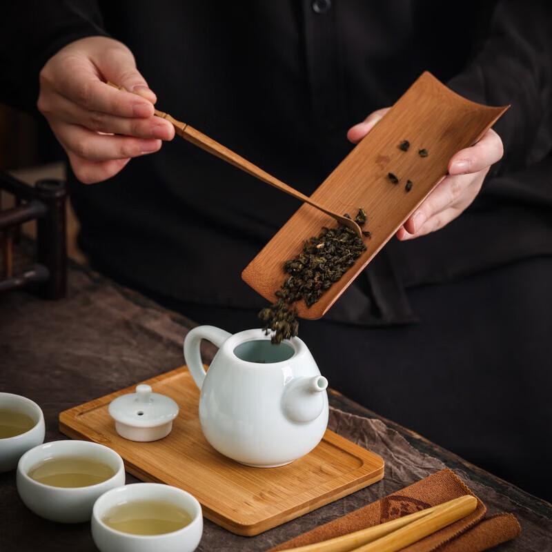 Fangran Portable Celadon Tea Set - 1 Pot, 4 Cups