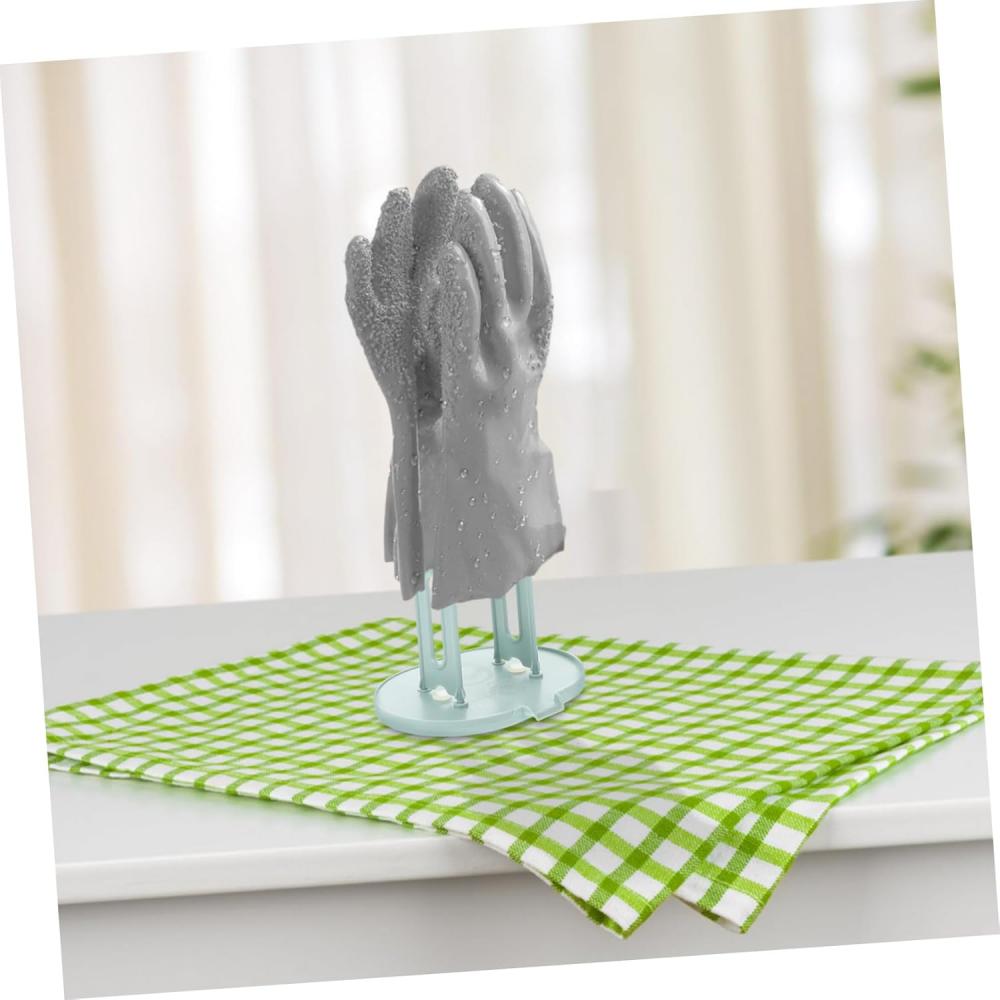Kitchen Glove Drying Rack with Drainage Base Rubber Glove Holder and Towel Storage Box Plastic Kitchen Sink Accessories
