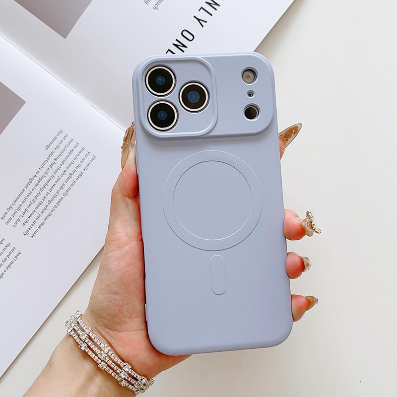 For Magsafe Magnetic Wireless Charging Liquid Silicone Shockproof Phone Case For iPhone 17 Pro Max/17/17 Pro Bumper Back Cover