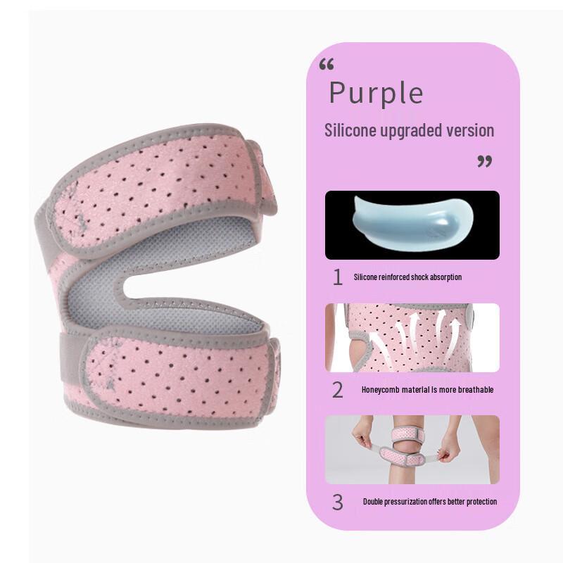 Chiwang Sports Silicone Breathable Patella Strap (2-Pack)