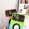 Luksus gradient stort vinduslinsefilmlekkasjemerke magnetisk sugetelefondeksel egnet for iPhone 14 13 12 11 Pro Max fallbeskyttelsesdeksel