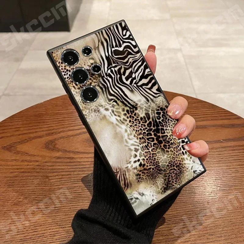 Leopard Print Pattern Phone Case For Samsung Galaxy S24 Ultra S23 FE S22 S20 Plus A73 A72 A71 A55 A54 A51 A50 A35 A15 Cover