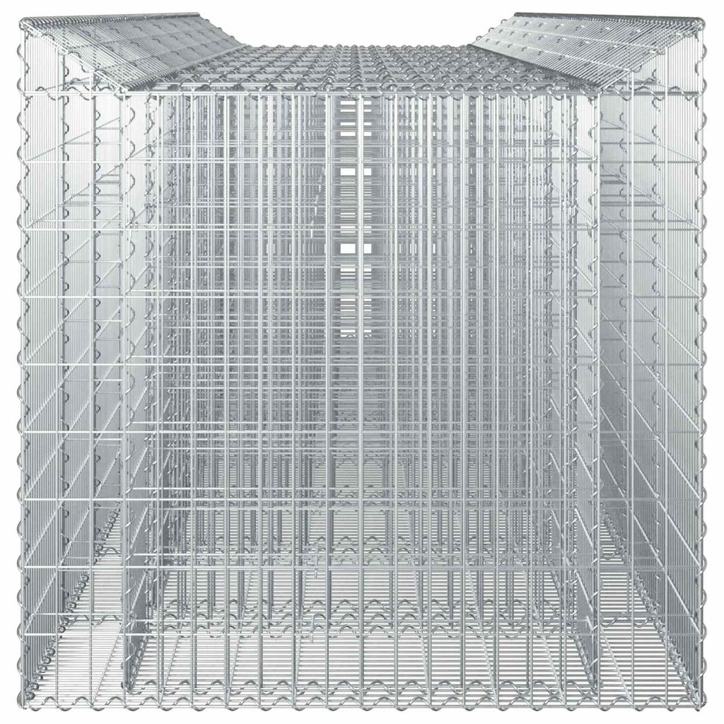 Gabion Raised Bed Set 4 Pcs Silver