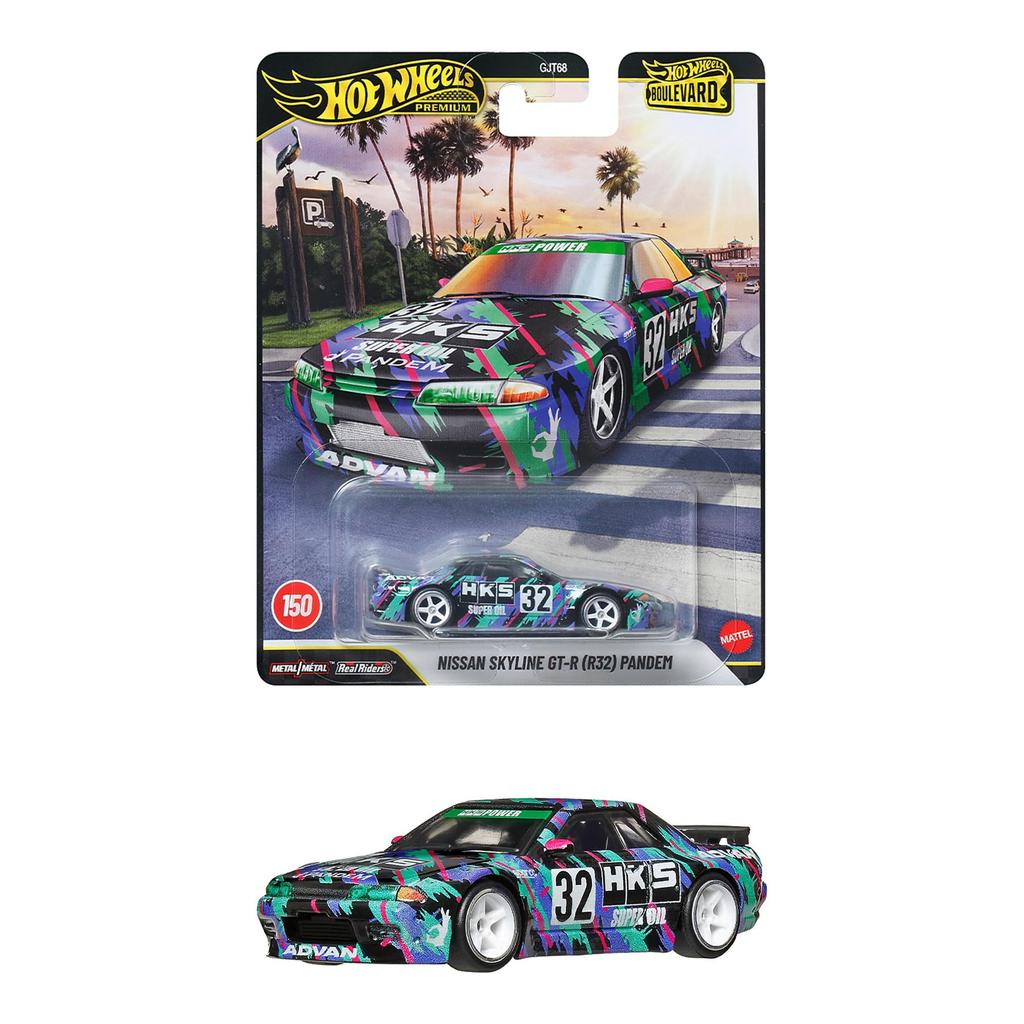 Hot Wheels Boulevard Nissan Skyline Pandem Vehicle Toy Diecast Car Ages Multi JHW41 GT-R (R32) 3+