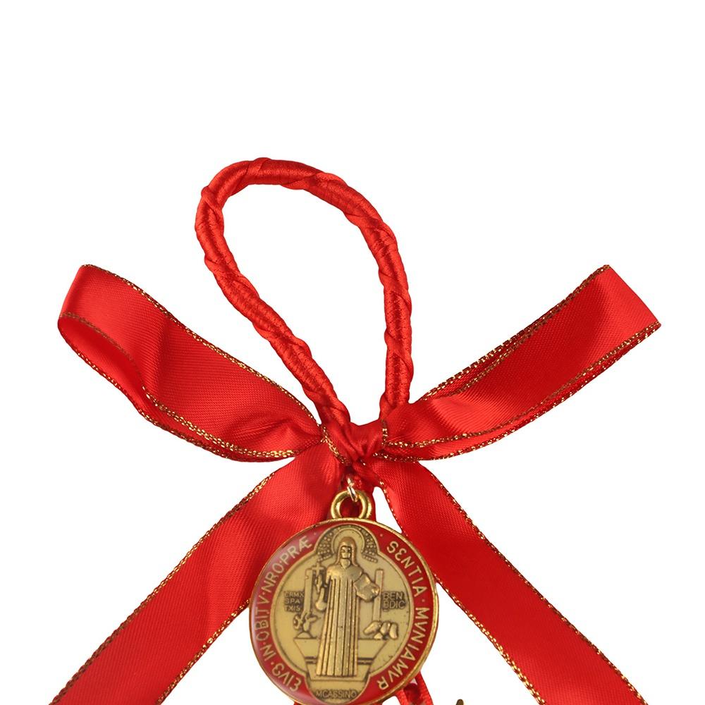 Prayer Catholic Hanging Ornaments Vintage Catholic San Benito Medalla Cross Church