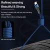 Data Cable Braided 5A Type-C Mobile Fast Charging Phone Data Cord Charger Wire