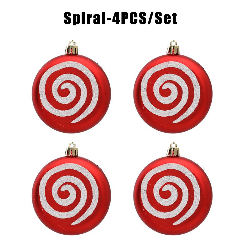 

Christmas Decorative Disc Flat Round Ornament Metallic Plated Plastic Colorful Painted Candy Hanging Tree Decor Prop 1Set