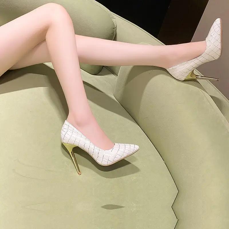 Stilito Super High Heel Woman Pumps Pointed Toe Office Shoes for Women Stylish Popular Footwear Slip On Young Promotion 39 Y2k