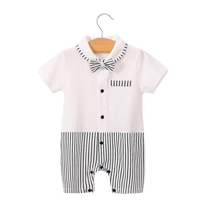 Heren Korte Mouw Zomer Romper voor Pasgeboren en Baby Jongens (0-1 Jaar) - Babykleding