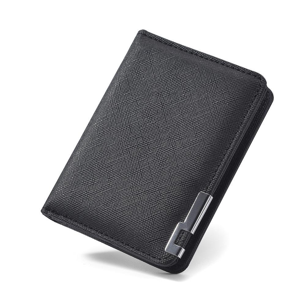 New PU Leather Retro Men's Wallet Two-Fold Orange Black Grey White Multiple Pockets Ultra Thin Coin Purse Men Women