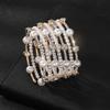 Multilayer Wrapped Elastic Bracelet 3 Rows Rhinestone Pearl Bracelet Bride Full Diamond Bracelet Women