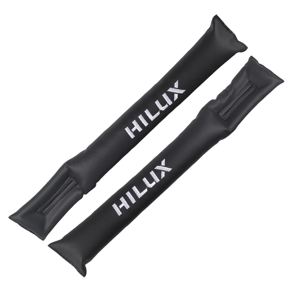 

Подушки для заполнения щелей сиденья SAWAKAKI для Toyota Hilux GUN125 Заполняют боковую часть сиденья Предотвращают падение мелких предметов Удобные Логотип для сиденья водителя и пассажира Комплект из 2 штук чёрный