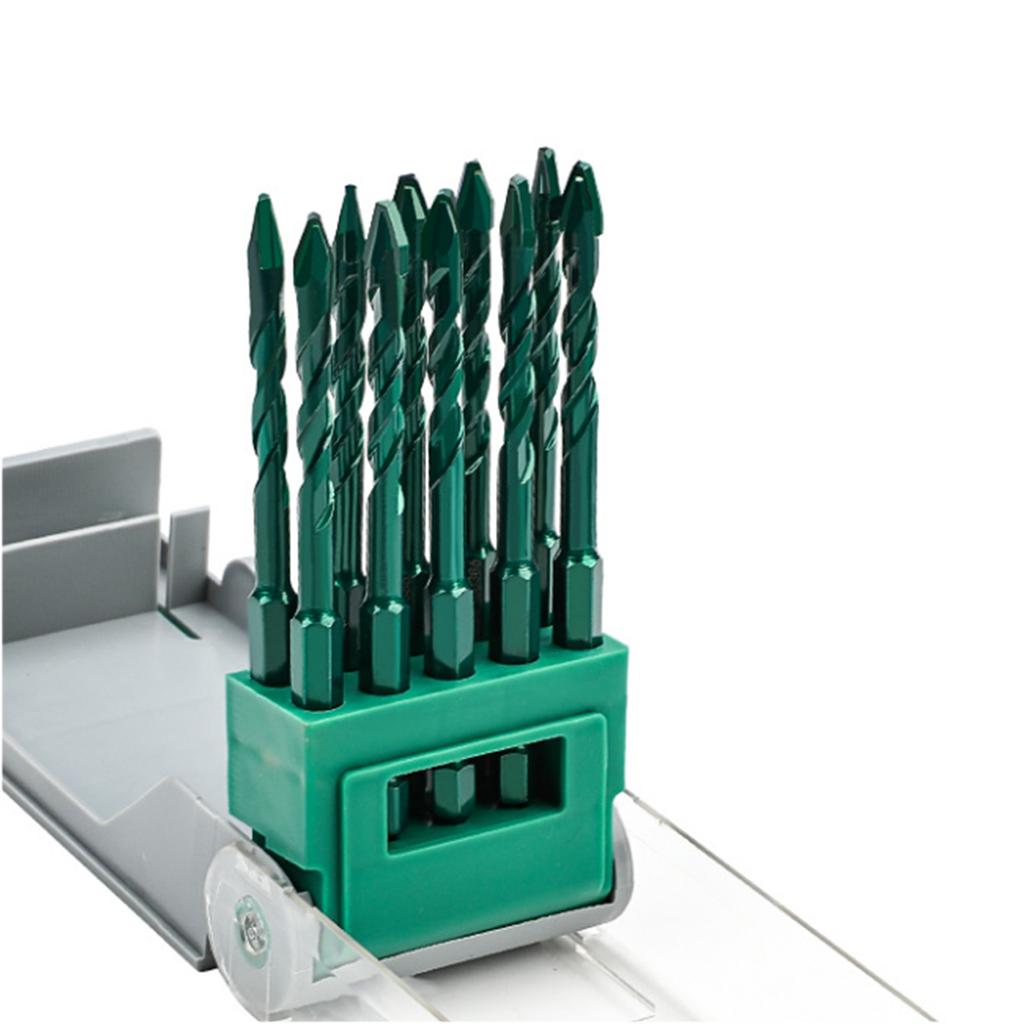 High Strength Oblique Head Eccentric Drill Bit Concrete Drill Bit Set 6/8/10/12mm for Glass Tile Ceramic