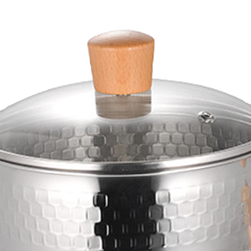 Buttermilchwärmer Stieltopf Langer Griff mit Dampfeinsatz und Deckel Suppentopf für Restaurant