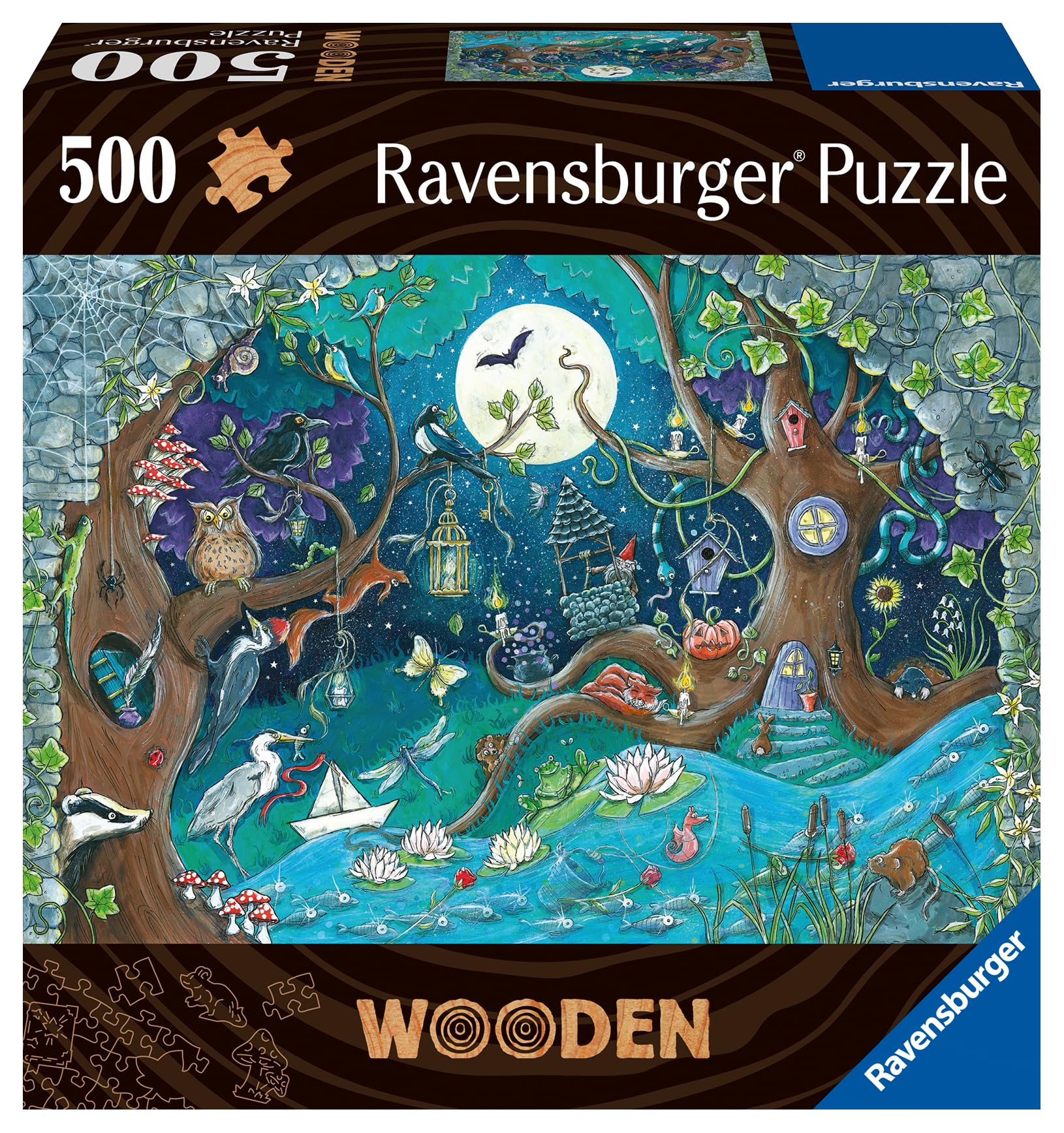 

Ravensburger Fantasy Forest Wooden Jigsaw Puzzle, 500 Pieces, Finished Size: 40x27cm, 17516 1 [Puzzle, Gift (BirthdayChristmas)]
