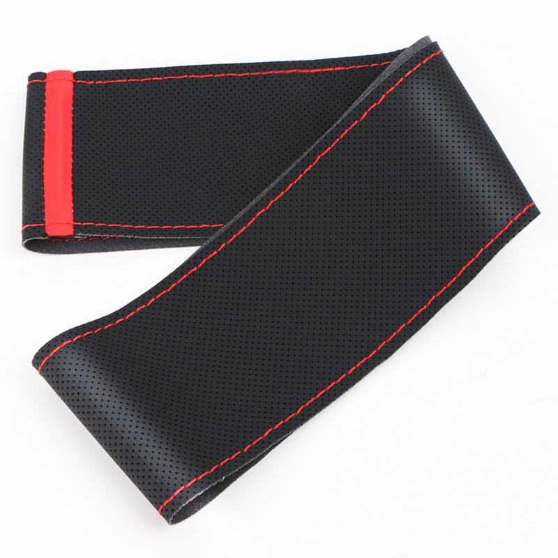 DIY Universal Car Steering Wheel Cover Napa Leather Steering Wheel Wrap Soft Breathable Car Accessories 38cm Auto Steering Wrap